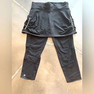 Athleta Black Legging with Attached Skirt Size Small